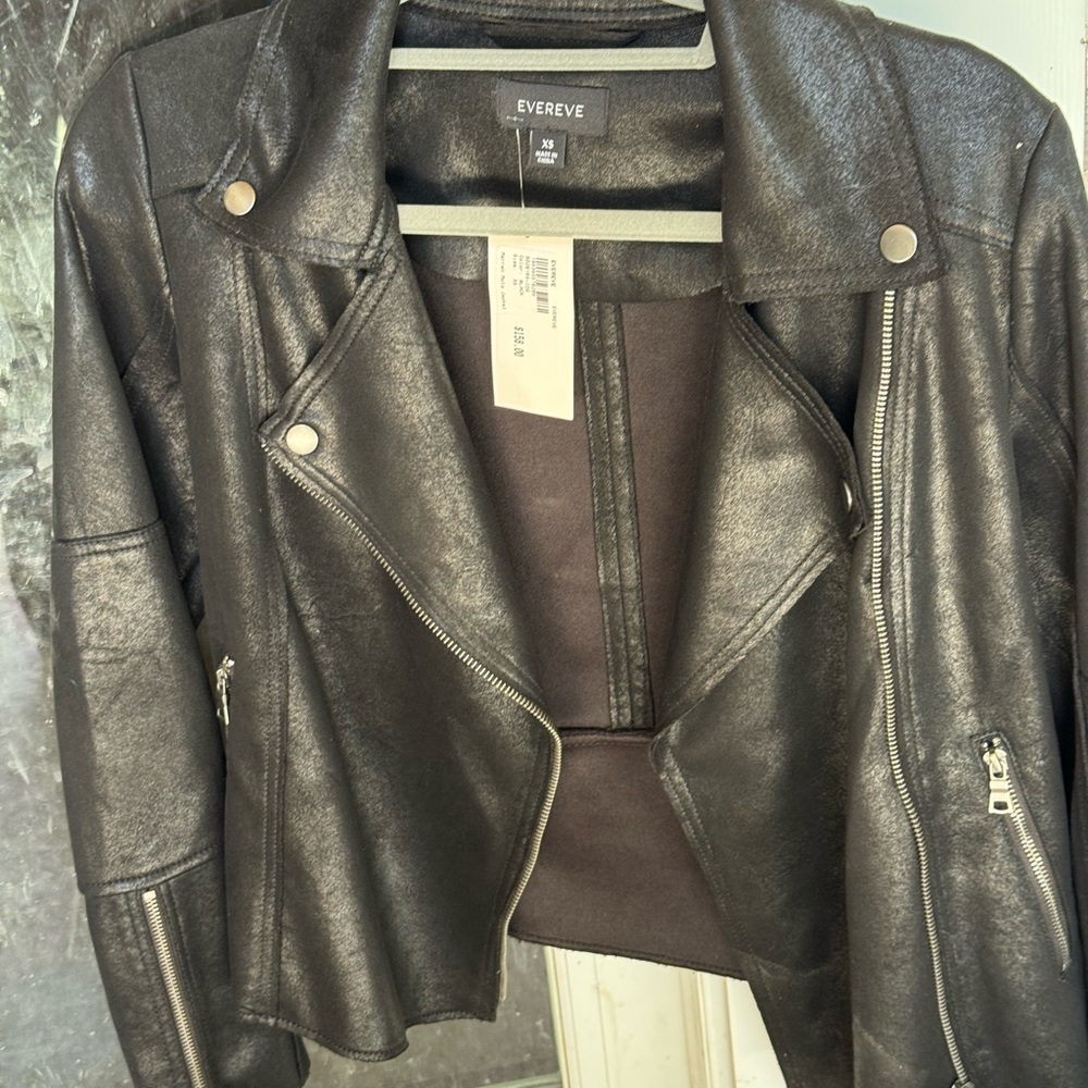 Evereve Black Faux Leather Jacket